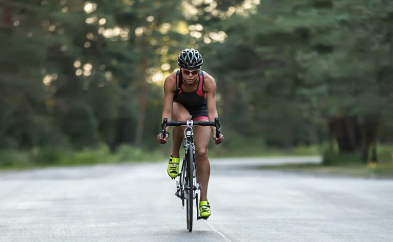 female cyclist