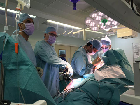 Prof Adrian Wilson in surgery