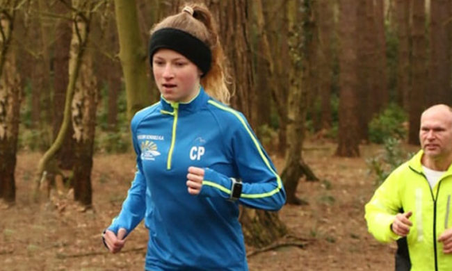 14-year-old schoolgirl running